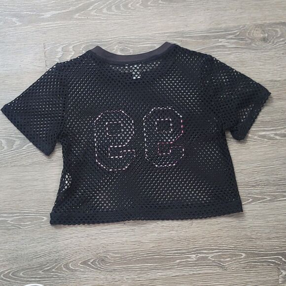 Forever 21 Black Caged "99" Cropped Top - Picture 3 of 5